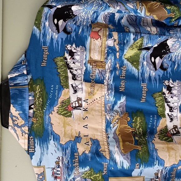 David Carey Mens Short Sleeve Button Front Camp Shirt Chest Pocket L NWT - Picture 4 of 7